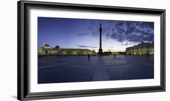 Palace Square, Alexander Column and the Hermitage, Winter Palace, St. Petersburg, Russia-Gavin Hellier-Framed Photographic Print