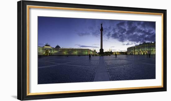 Palace Square, Alexander Column and the Hermitage, Winter Palace, St. Petersburg, Russia-Gavin Hellier-Framed Photographic Print