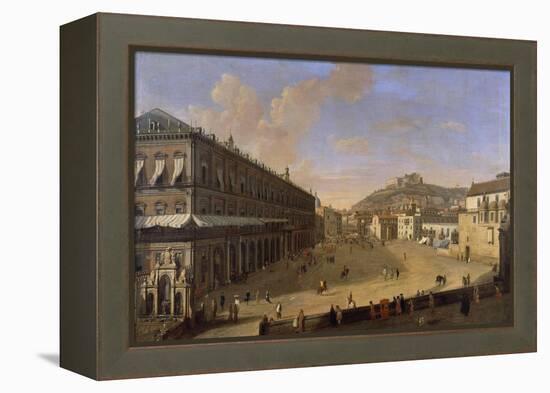 Palace Square in Naples-Gaspar van Wittel-Framed Premier Image Canvas