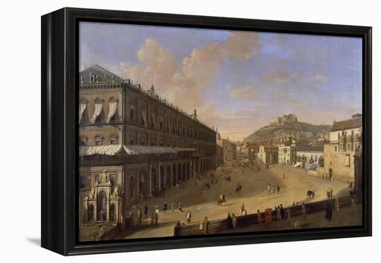 Palace Square in Naples-Gaspar van Wittel-Framed Premier Image Canvas