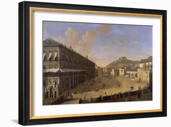 Palace Square in Naples-Gaspar van Wittel-Framed Giclee Print