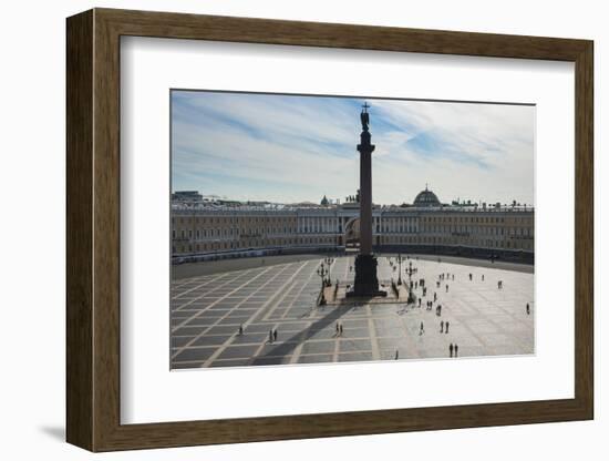 Palace Square with the Alexander Column before the Hermitage (Winter Palace)-Michael-Framed Photographic Print