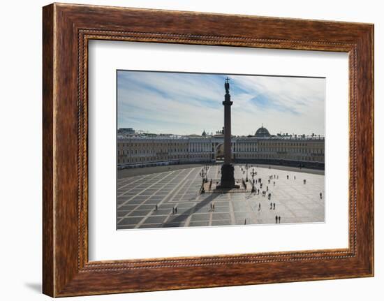 Palace Square with the Alexander Column before the Hermitage (Winter Palace)-Michael-Framed Photographic Print