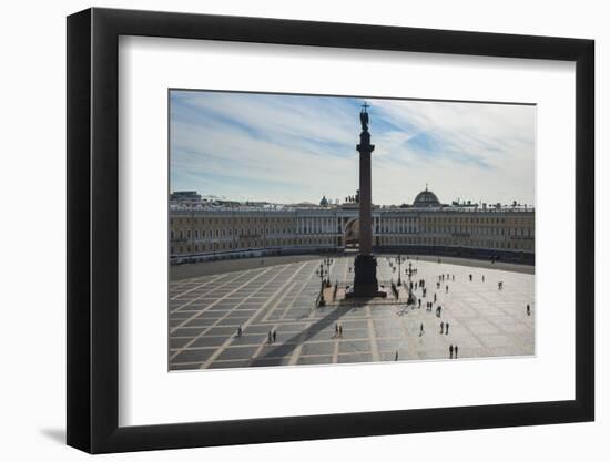 Palace Square with the Alexander Column before the Hermitage (Winter Palace)-Michael-Framed Photographic Print