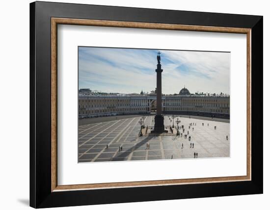 Palace Square with the Alexander Column before the Hermitage (Winter Palace)-Michael-Framed Photographic Print