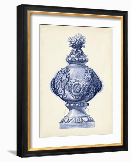 Palace Urns in Indigo I-Vision Studio-Framed Art Print