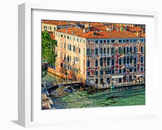 Palace with Decay Charme in Venice-Markus Bleichner-Framed Art Print