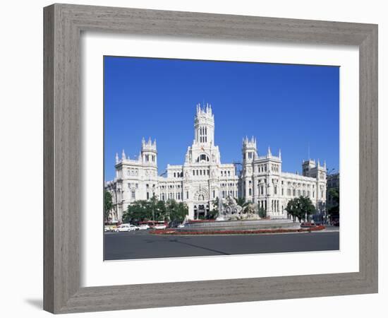 Palacio De Comunicaciones, Plaza De La Cibeles, Madrid, Spain-Hans Peter Merten-Framed Photographic Print