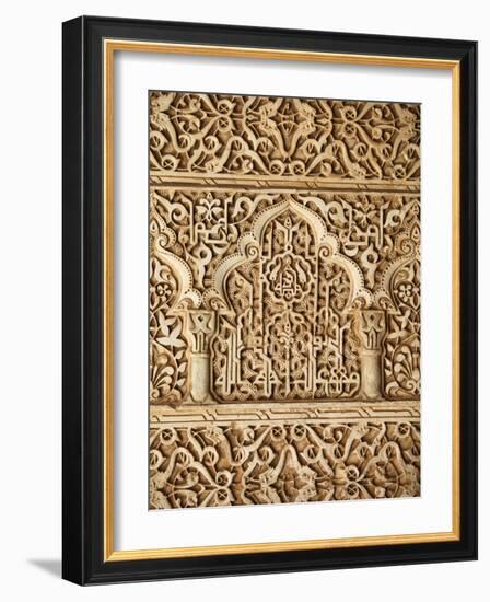 Palacio De Los Leones Sculpture, Nasrid Palaces, Alhambra, UNESCO World Heritage Site, Granada, And-Godong-Framed Photographic Print