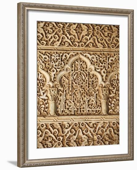 Palacio De Los Leones Sculpture, Nasrid Palaces, Alhambra, UNESCO World Heritage Site, Granada, And-Godong-Framed Photographic Print