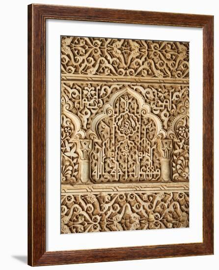 Palacio De Los Leones Sculpture, Nasrid Palaces, Alhambra, UNESCO World Heritage Site, Granada, And-Godong-Framed Photographic Print