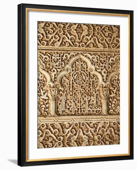 Palacio De Los Leones Sculpture, Nasrid Palaces, Alhambra, UNESCO World Heritage Site, Granada, And-Godong-Framed Photographic Print