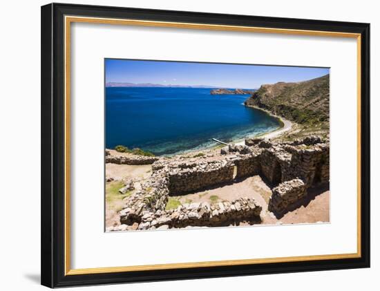 Palacio Del Inca at Chincana Ruins, Lake Titicaca, Bolivia-Matthew Williams-Ellis-Framed Photographic Print