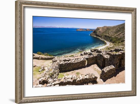 Palacio Del Inca at Chincana Ruins, Lake Titicaca, Bolivia-Matthew Williams-Ellis-Framed Photographic Print