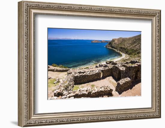 Palacio Del Inca at Chincana Ruins, Lake Titicaca, Bolivia-Matthew Williams-Ellis-Framed Photographic Print