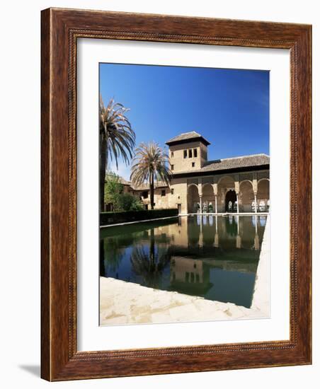Palacio Del Partal Reflected in Pool, Alhambra, Unesco World Heritage Site, Andalucia, Spain-Ruth Tomlinson-Framed Photographic Print