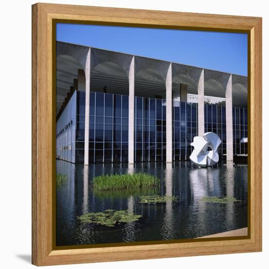 Palacio Do Itamaraty, Brasilia, UNESCO World Heritage Site, Brazil, South America-Geoff Renner-Framed Premier Image Canvas