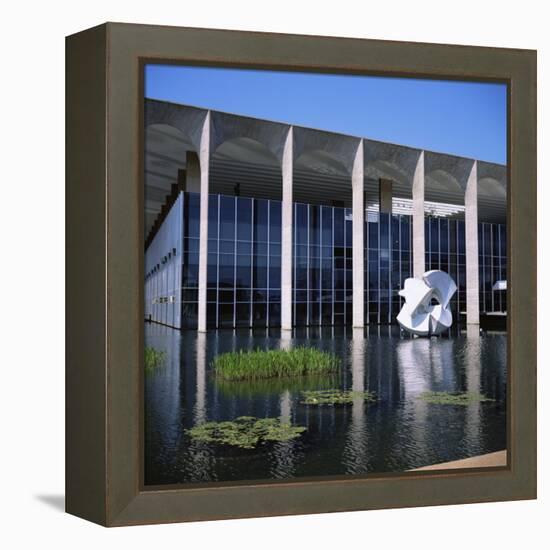 Palacio Do Itamaraty, Brasilia, UNESCO World Heritage Site, Brazil, South America-Geoff Renner-Framed Premier Image Canvas