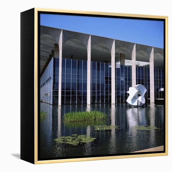 Palacio Do Itamaraty, Brasilia, UNESCO World Heritage Site, Brazil, South America-Geoff Renner-Framed Premier Image Canvas