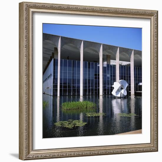 Palacio Do Itamaraty, Brasilia, UNESCO World Heritage Site, Brazil, South America-Geoff Renner-Framed Photographic Print