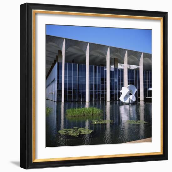 Palacio Do Itamaraty, Brasilia, UNESCO World Heritage Site, Brazil, South America-Geoff Renner-Framed Photographic Print