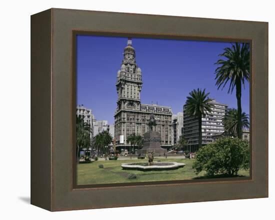 Palacio Salvo, Plaza Independenca, Montevideo, Uruguay, South America-Walter Rawlings-Framed Premier Image Canvas