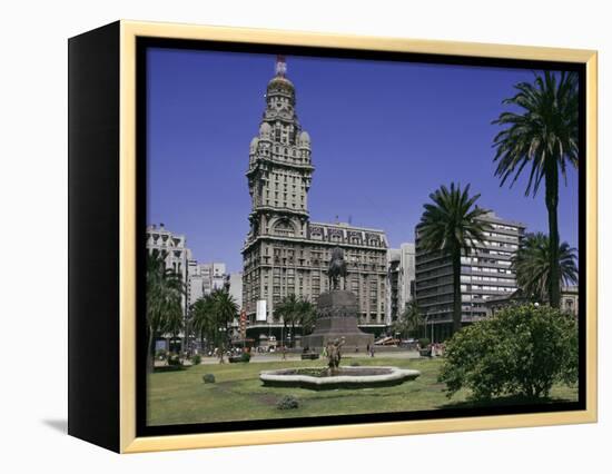 Palacio Salvo, Plaza Independenca, Montevideo, Uruguay, South America-Walter Rawlings-Framed Premier Image Canvas