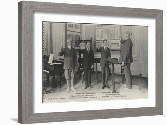 Palais de Fonfainebleau, Conservatoire américain : Classe des chefs d'orchestre Professeur Francis-null-Framed Giclee Print