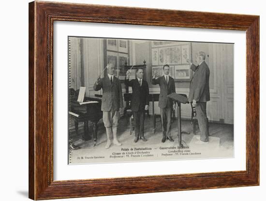 Palais de Fonfainebleau, Conservatoire américain : Classe des chefs d'orchestre Professeur Francis-null-Framed Giclee Print