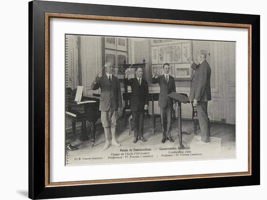 Palais de Fonfainebleau, Conservatoire américain : Classe des chefs d'orchestre Professeur Francis-null-Framed Giclee Print