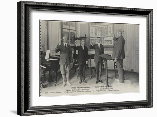 Palais de Fonfainebleau, Conservatoire américain : Classe des chefs d'orchestre Professeur Francis-null-Framed Giclee Print