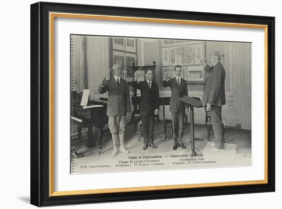 Palais de Fonfainebleau, Conservatoire américain : Classe des chefs d'orchestre Professeur Francis-null-Framed Giclee Print