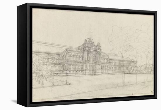 Palais de l'Industrie : façade principale : élévation-Max Berthelin-Framed Premier Image Canvas