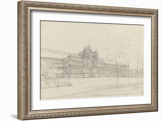 Palais de l'Industrie : façade principale : élévation-Max Berthelin-Framed Giclee Print