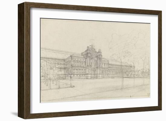 Palais de l'Industrie : façade principale : élévation-Max Berthelin-Framed Giclee Print