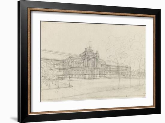 Palais de l'Industrie : façade principale : élévation-Max Berthelin-Framed Giclee Print