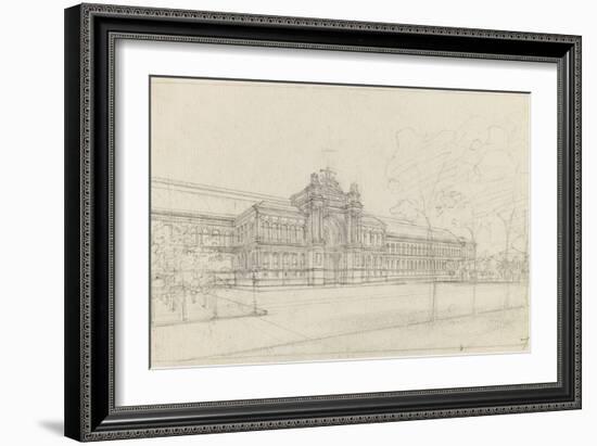 Palais de l'Industrie : façade principale : élévation-Max Berthelin-Framed Giclee Print