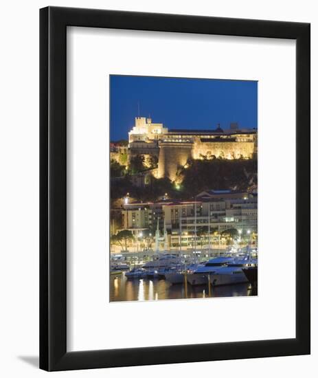 Palais Du Prince and Harbour in the Port of Monaco, Principality of Monaco, Cote D'Azur-Christian Kober-Framed Photographic Print