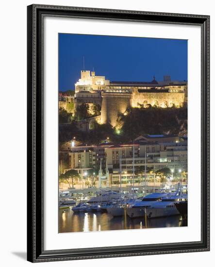 Palais Du Prince and Harbour in the Port of Monaco, Principality of Monaco, Cote D'Azur-Christian Kober-Framed Photographic Print