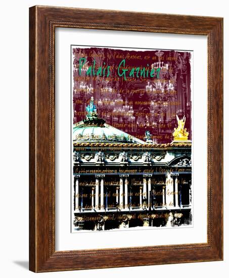Palais Garnier Paris, Opera House 2-Victoria Hues-Framed Giclee Print