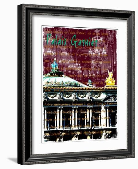 Palais Garnier Paris, Opera House 2-Victoria Hues-Framed Giclee Print