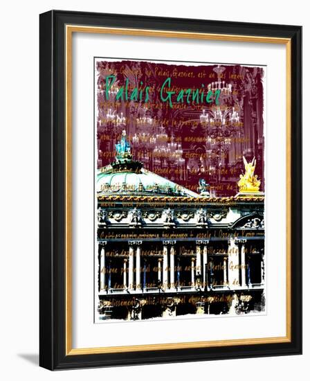 Palais Garnier Paris, Opera House 2-Victoria Hues-Framed Giclee Print