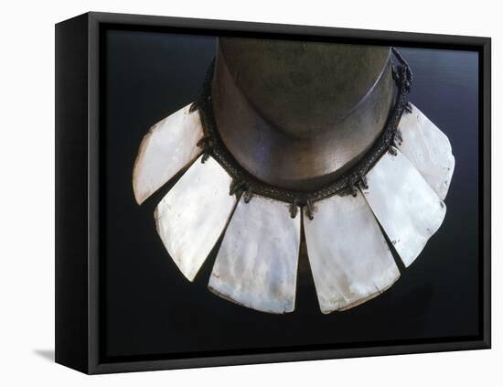 'Palangapang' mother of pearl shell necklace, Philippines-Werner Forman-Framed Premier Image Canvas