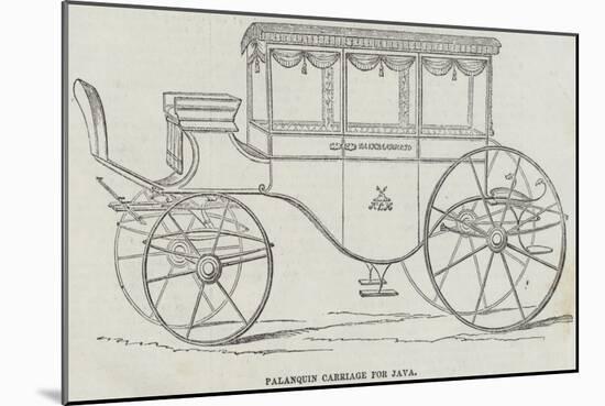 Palanquin Carriage for Java-null-Mounted Giclee Print