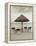 Palapa Umbrella on the Beach, Cancun, Mexico-Mark Gibson-Framed Premier Image Canvas