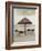 Palapa Umbrella on the Beach, Cancun, Mexico-Mark Gibson-Framed Photographic Print