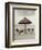 Palapa Umbrella on the Beach, Cancun, Mexico-Mark Gibson-Framed Photographic Print