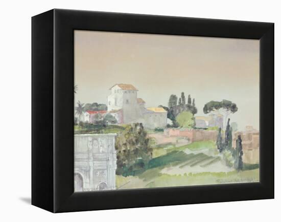 Palatine Hill from the Colosseum, 1927 (W/C on Paper)-Arthur Bowen Davies-Framed Premier Image Canvas