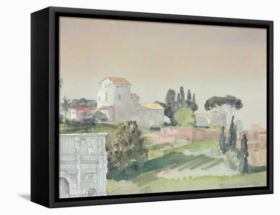 Palatine Hill from the Colosseum, 1927 (W/C on Paper)-Arthur Bowen Davies-Framed Premier Image Canvas