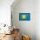 Palau Flag Design with Wood Patterning - Flags of the World Series-Philippe Hugonnard-Framed Stretched Canvas displayed on a wall